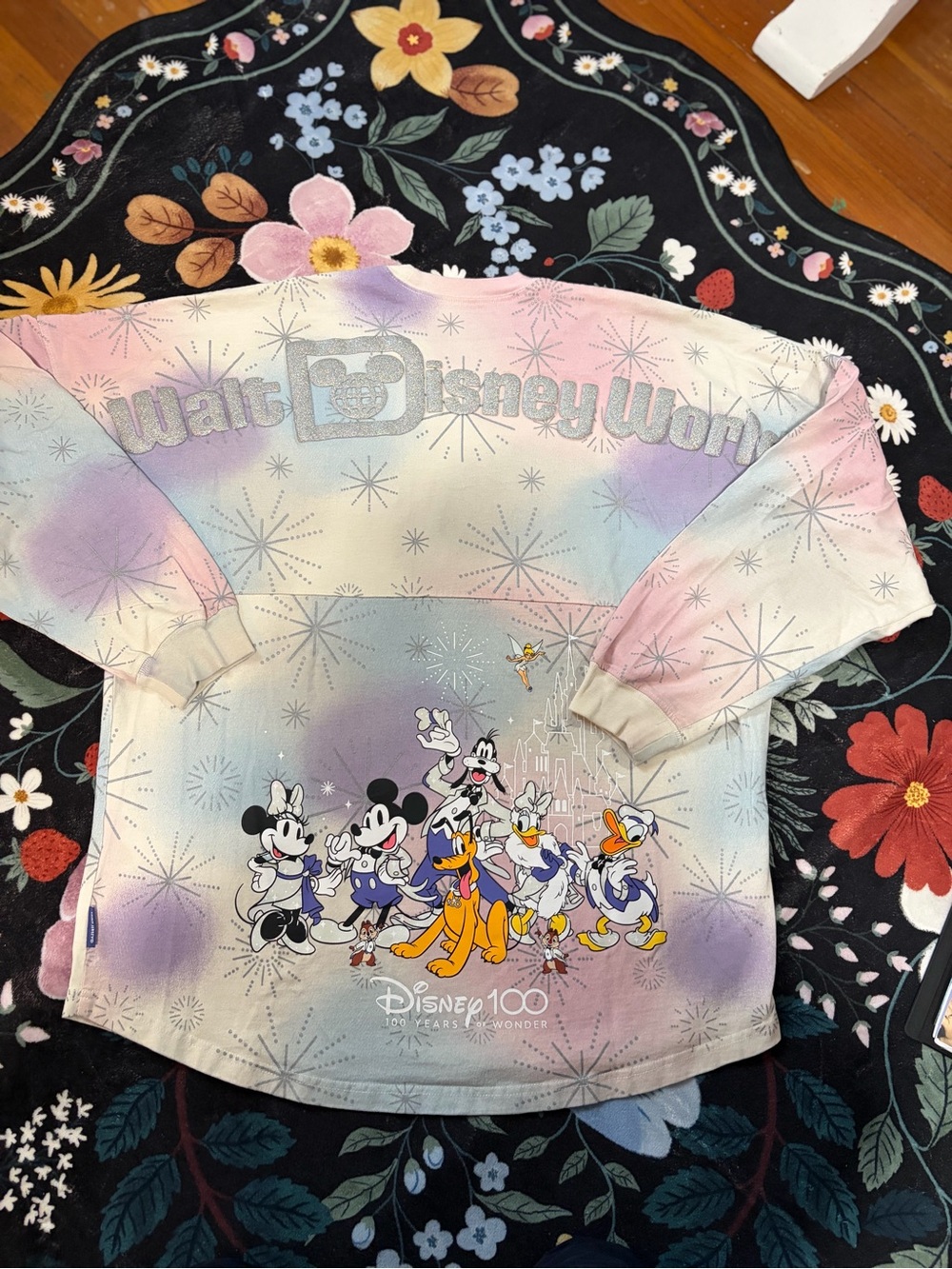 Disney Pastel Tie-Dye Sweatshirt in Pink, Purple & Blue